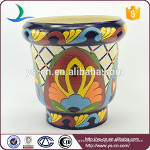 YSfp0001-01 Morden Vintage Handdruck Keramik Blumentopf